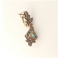 Orecchini Stocco Gioielli Donna diamanti in Oro Smeraldo COD499-01 - COD499-01